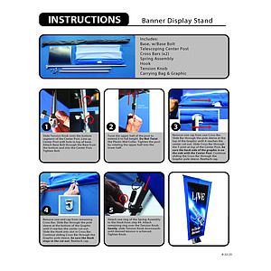 23" x 65" Banner Display Stand with Premium Display Polyester Banner