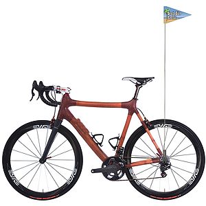 8" x 12" Double Sided PVC Bike Flag with Pole and Bracket