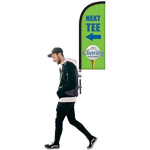 Basic Double Sided Half Drop Style Backpack Flag Kit