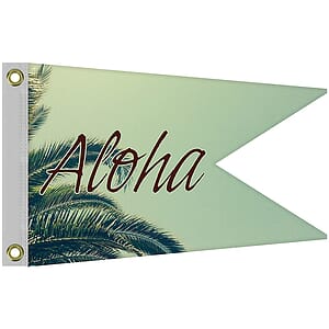 Single Reverse Knitted Rectangle Polyester Boat Flag (12"x18")