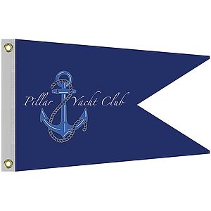 Single Reverse Knitted Polyester Rectangle Boat Flag (24"x36")