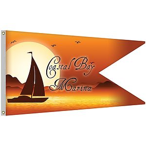 Single Reverse Knitted Polyester Rectangle Boat Flag (36"x60")