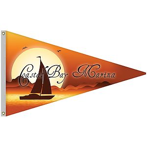 Single Reverse Knitted Polyester Rectangle Boat Flag (36"x60")