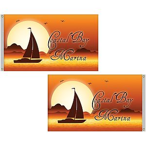 Double Sided Knitted Polyester Rectangle Boat Flag (30"x60")