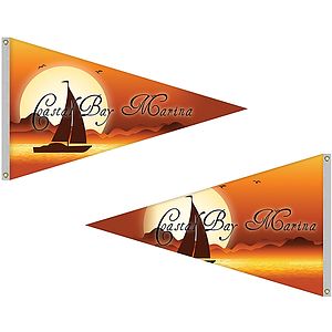 Double Sided Knitted Polyester Rectangle Boat Flag (30"x60")