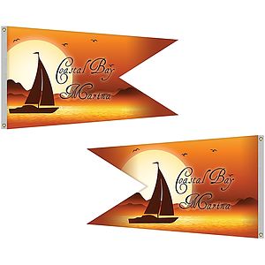 Double Sided Knitted Polyester Rectangle Boat Flag (30"x60")