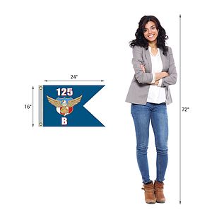 Double Sided Knitted Polyester Guidon Boat Flag (16"x24")