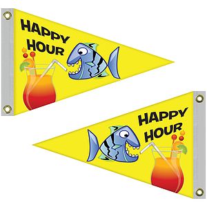 Double Sided Knitted Polyester Pennant Boat Flag (16"x24")