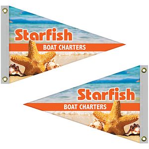 Double Sided Knitted Polyester Pennant Boat Flag (24"x36")