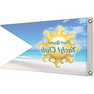 Single Reverse Knitted Polyester Swallowtail Boat Flag (24"x36")