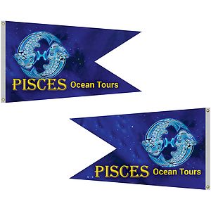 Double Sided Knitted Polyester Swallowtail Boat Flag (36"x60")