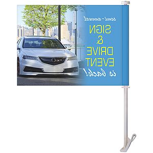 11.5" x 15" Single Reverse Digitally Printed Custom Car Flag