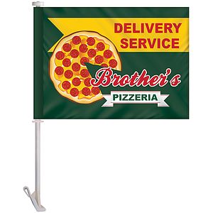 24 - Hour 11.5" x 15" Single Reverse Digitally Printed Custom Car Flag