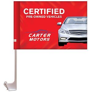 24 - Hour 7.5" x 10.5" Stationary Use Single Reverse KP Car Flag