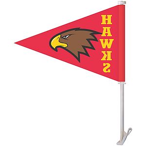 11.5" x 15" Single Reverse Pennant Style Custom Car Flag