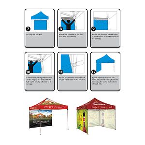 10' Heavy Duty Tent With One Full Double Sided Wall