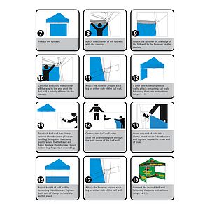 10' Heavy Duty Tent With One Full Wall and Two Half Walls