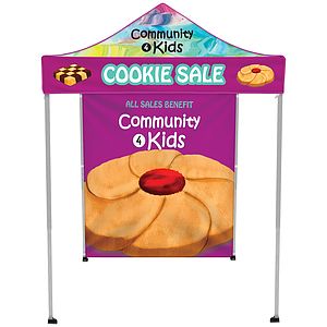 6.5' Square Canopy Tent with 1 Full Double Sided Wall