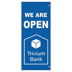 54" x 22" Custom Sunbrella™ Avenue Banner-1 Color Imprint