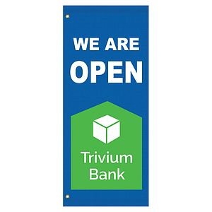 54" x 22" Custom Sunbrella™ Avenue Banner-2 Color Imprint