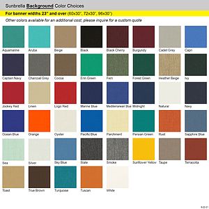 96" x 30" Custom Sunbrella™ Avenue Banner-1 Color Imprint