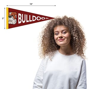 8" x 18" Digitally Printed Single Sided Custom Felt Pennant