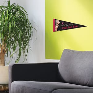 8" x 18" Digitally Printed Single Sided Custom Felt Pennant