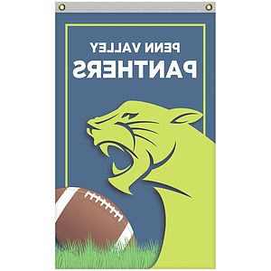 2.5' x 4' Standard Single Reverse Knitted Polyester Vertical Banners