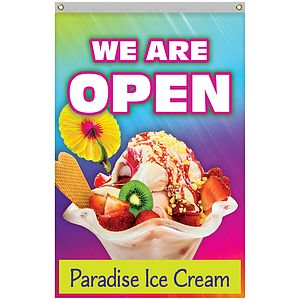4' x 6' Standard Double Sided Knitted Polyester Vertical Banners