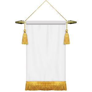 7" x 10" Podium Banner, Straight Cut/ with Fringe