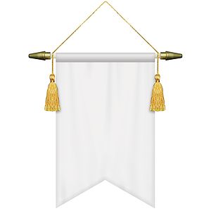 7" x 10" Podium Banner, Angle Cut / No Fringe