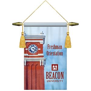 7" x 10" Podium Banner, Straight Cut/ No Fringe