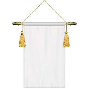7" x 10" Podium Banner, Straight Cut/ No Fringe