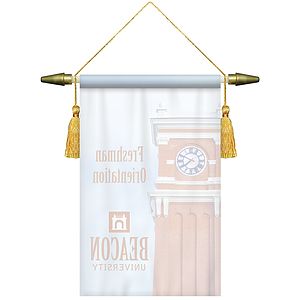 7" x 10" Podium Banner, Straight Cut/ No Fringe