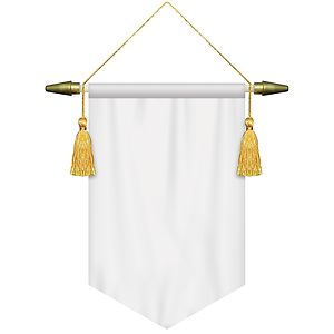 7" x 10" Podium Banner, V Cut/ No Fringe