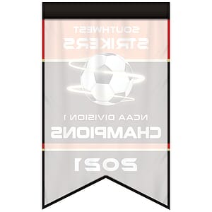 2' x 3' Championship Banner Single Sided Dove Tail Cut