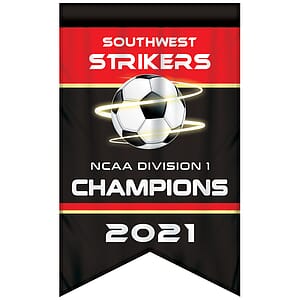 2' x 3' Championship Banner Single Sided Dove Tail Cut