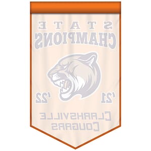 2' x 3' Championship Banner Single Sided V-Cut