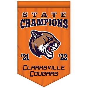 2' x 3' Championship Banner Single Sided with Backliner V-Cut