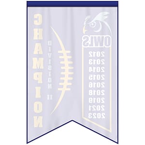 4' x 6' Championship Banner Single Sided Dove Tail Cut
