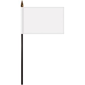 4" x 6" Stick Flag with Plastic Liner