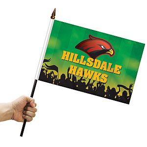 8"x 12" Single Reverse Polyester Stick Flags