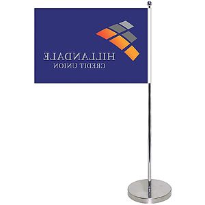 10.6-19.3" Metal Telescopic Flagpole with One Single Reverse Flag