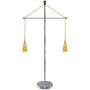 11-19.7" Metal Telescopic Flagpole with One Double Sided Banner with Hanging Cord
