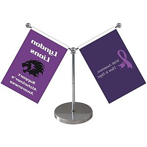 5.5-9" Metal Telescopic Flagpole with Two Single Reverse Flags