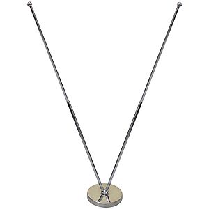 11-19.7" Metal Telescopic Flagpole with Two Single Reverse Flags