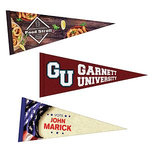 5" x 12" Custom Printed Soft Felt Pennant