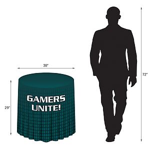 30" Round Customized Table Throw