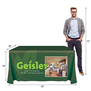 4' Knit Polyester Custom Throw Style Table Cover