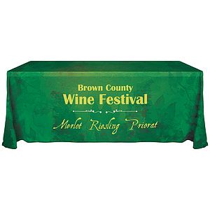 6' Knit Polyester Custom Throw Style Table Cover